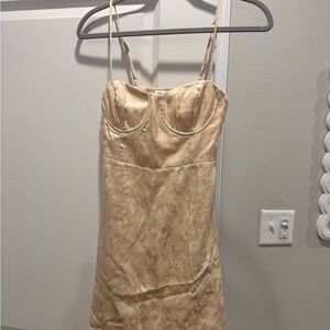 PRINCESS POLLY- gold mini dress